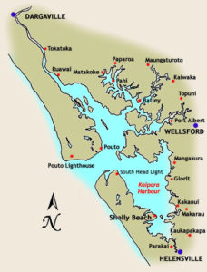 map of Kaipara harbour